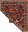 8x10 Dark Rust and Navy Anatolian Traditional Rug