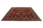 8x10 Dark Rust and Navy Anatolian Traditional Rug