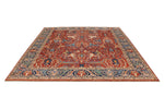 8x10 Dark Rust and Navy Anatolian Traditional Rug