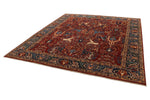 8x10 Dark Rust and Navy Anatolian Traditional Rug