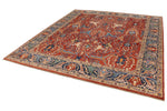 8x10 Dark Rust and Navy Anatolian Traditional Rug