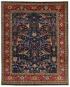 8x10 Navy and Red Anatolian Traditional Rug