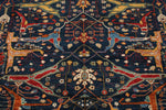 8x10 Navy and Red Anatolian Traditional Rug