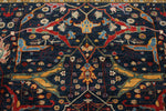 8x10 Navy and Red Anatolian Traditional Rug