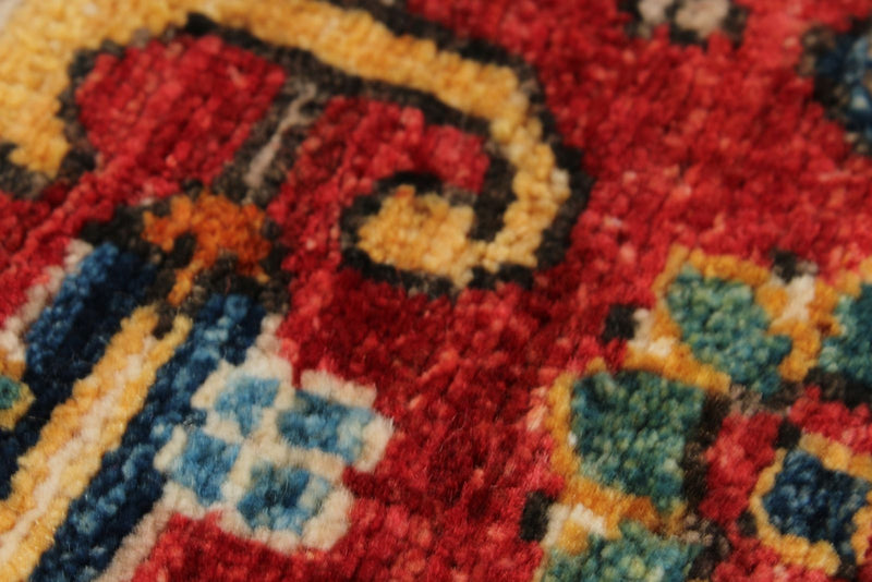 8x10 Navy and Red Anatolian Traditional Rug