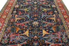 8x10 Navy and Red Anatolian Traditional Rug