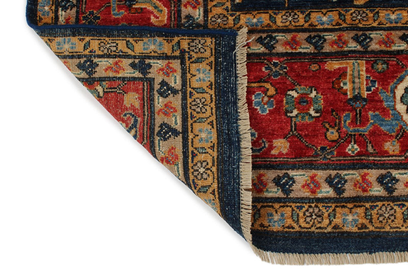 8x10 Navy and Red Anatolian Traditional Rug