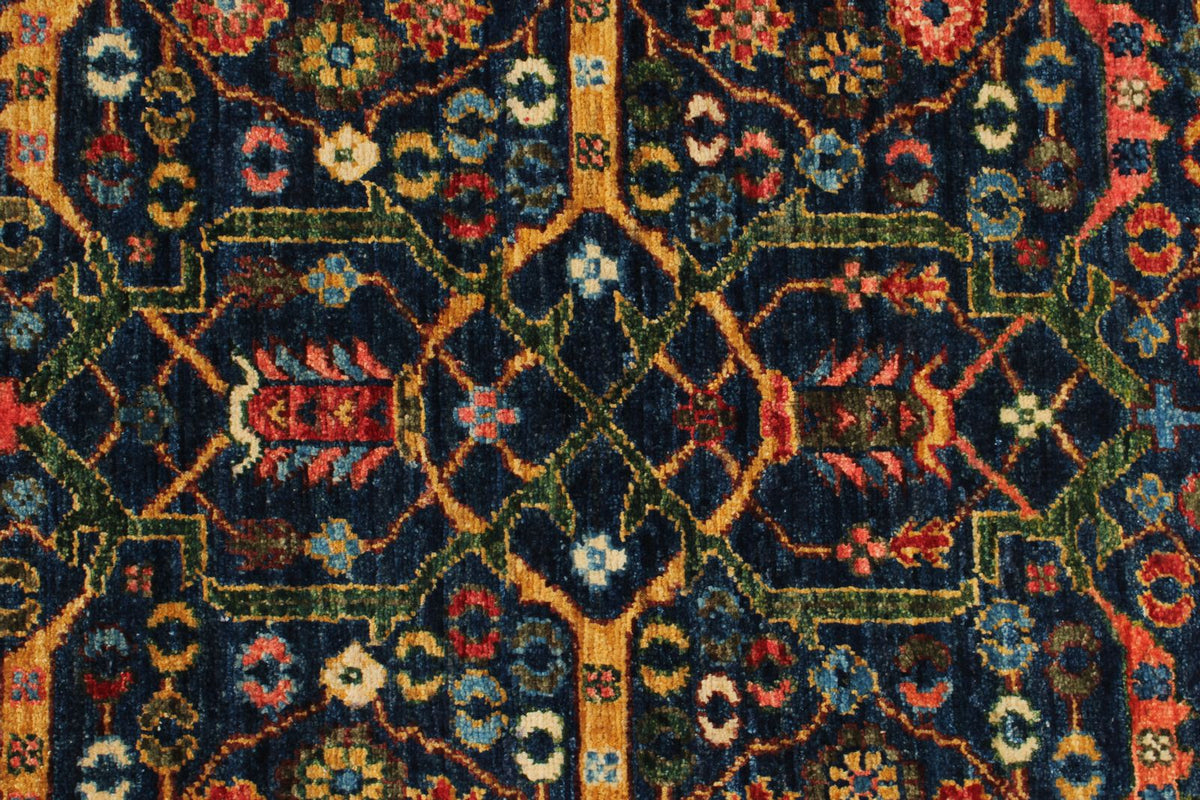 3x12 Navy and Red Turkish Anatolian Persian Runner
