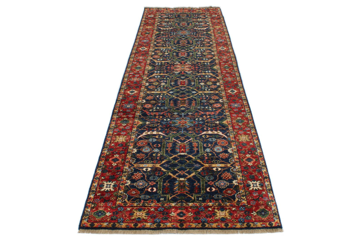 3x12 Navy and Red Turkish Anatolian Persian Runner