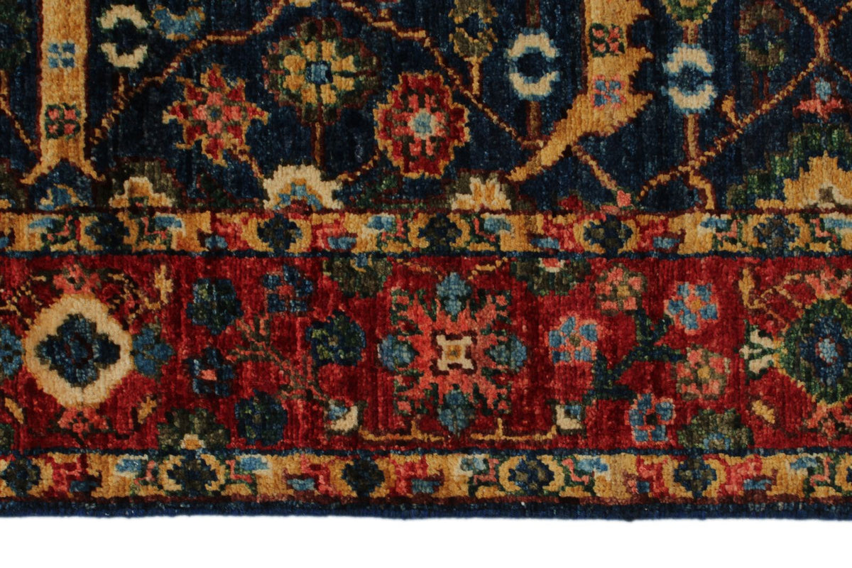 3x12 Navy and Red Turkish Anatolian Persian Runner