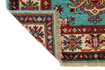 3x13 Turquoıse and Ivory Kazak Tribal Runner