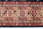 10x13 Navy and Ivory Kazak Tribal Rug