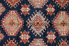 10x13 Navy and Ivory Kazak Tribal Rug