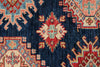 10x13 Navy and Ivory Kazak Tribal Rug