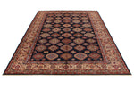 10x13 Navy and Ivory Kazak Tribal Rug