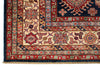 10x13 Navy and Ivory Kazak Tribal Rug