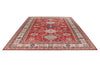 9x12 Red and Ivory Kazak Tribal Rug