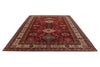 9x12 Red and Ivory Kazak Tribal Rug