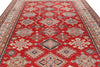 9x12 Red and Ivory Kazak Tribal Rug