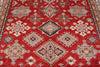 9x12 Red and Ivory Kazak Tribal Rug