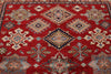 9x12 Red and Ivory Kazak Tribal Rug