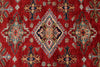 9x12 Red and Ivory Kazak Tribal Rug