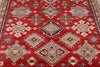 9x12 Red and Ivory Kazak Tribal Rug