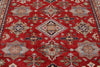 9x12 Red and Ivory Kazak Tribal Rug