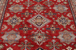 9x12 Red and Ivory Kazak Tribal Rug