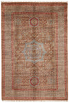 7x10 Light Brown and Multicolor Turkish Tribal Rug