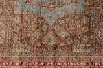 7x10 Light Brown and Multicolor Turkish Tribal Rug