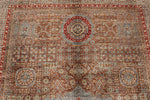 7x10 Light Brown and Multicolor Turkish Tribal Rug