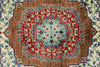 6x8 Light Blue and Gray Turkish Tribal Rug