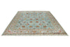 8x10 Light Blue and Multicolor Turkish Tribal Rug