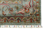 8x10 Light Blue and Multicolor Turkish Tribal Rug