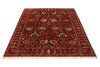 5x7 Burgundy and Multicolor Turkish Tribal Rug