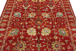 5x7 Burgundy and Multicolor Turkish Tribal Rug