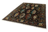 7x10 Black and Multicolor Turkish Tribal Rug