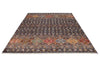 7x10 Brown and Multicolor Tribal Rug