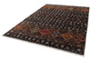 7x10 Brown and Multicolor Tribal Rug