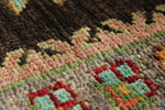 7x10 Brown and Multicolor Turkish Tribal Rug