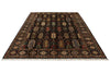 7x10 Brown and Multicolor Turkish Tribal Rug