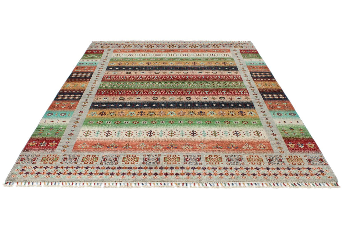 7x10 Multicolor Tribal Rug