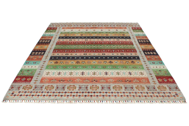 7x10 Multicolor Tribal Rug