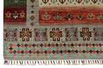 7x10 Multicolor Tribal Rug