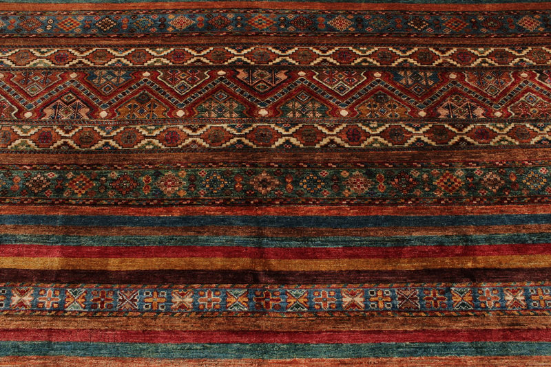 7x10 Multicolor Tribal Rug