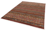 7x10 Multicolor Tribal Rug