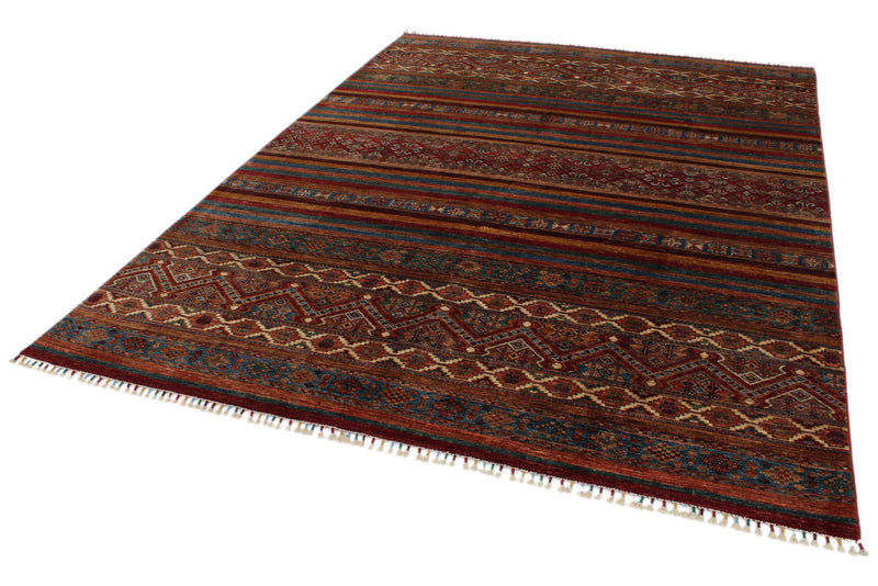 7x10 Multicolor Tribal Rug