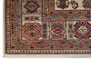 8x10 Ivory and Multicolor Kazak Tribal Rug