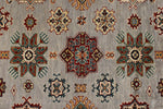 10x10 Gray and Ivory Kazak Tribal Rug